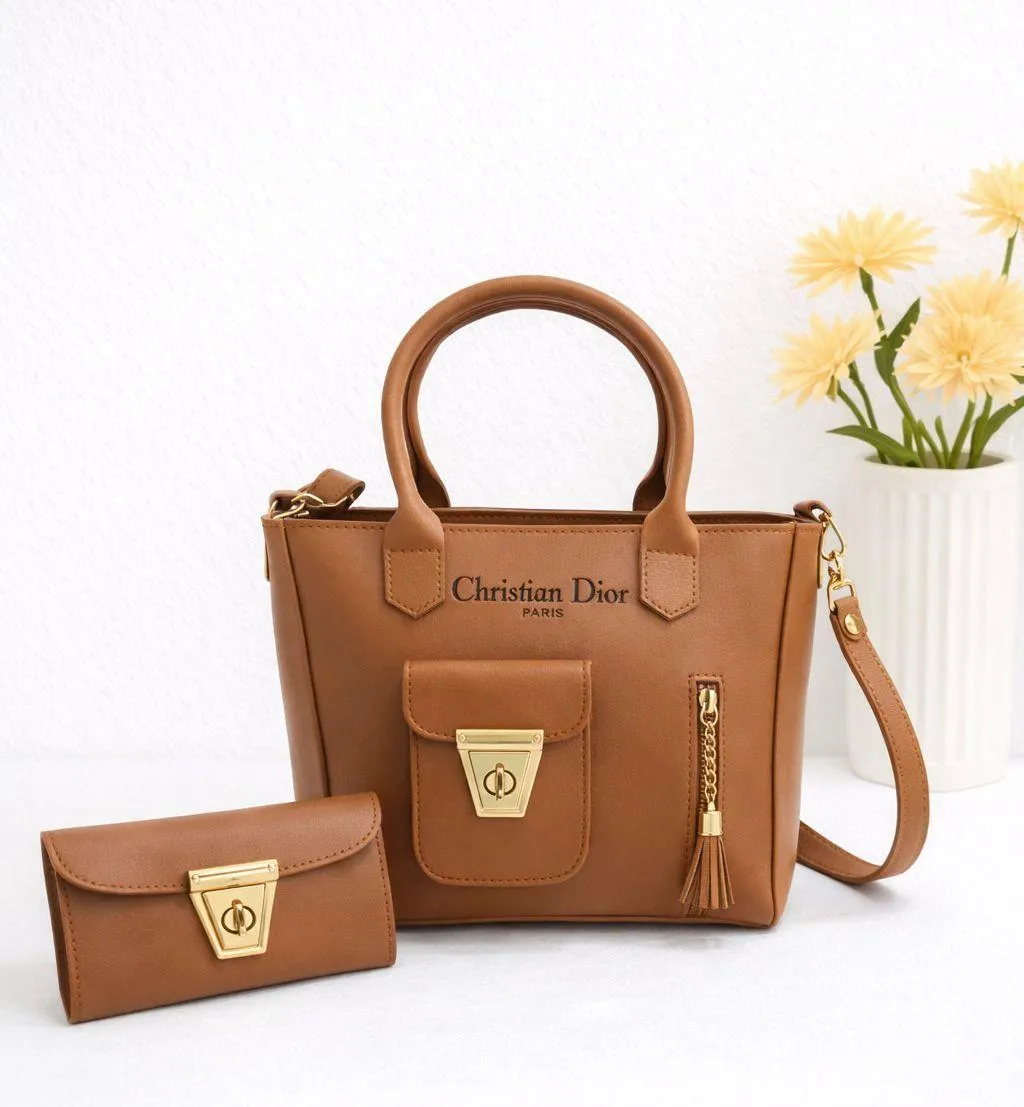 Girl's Leather Plain Shoulder Bag