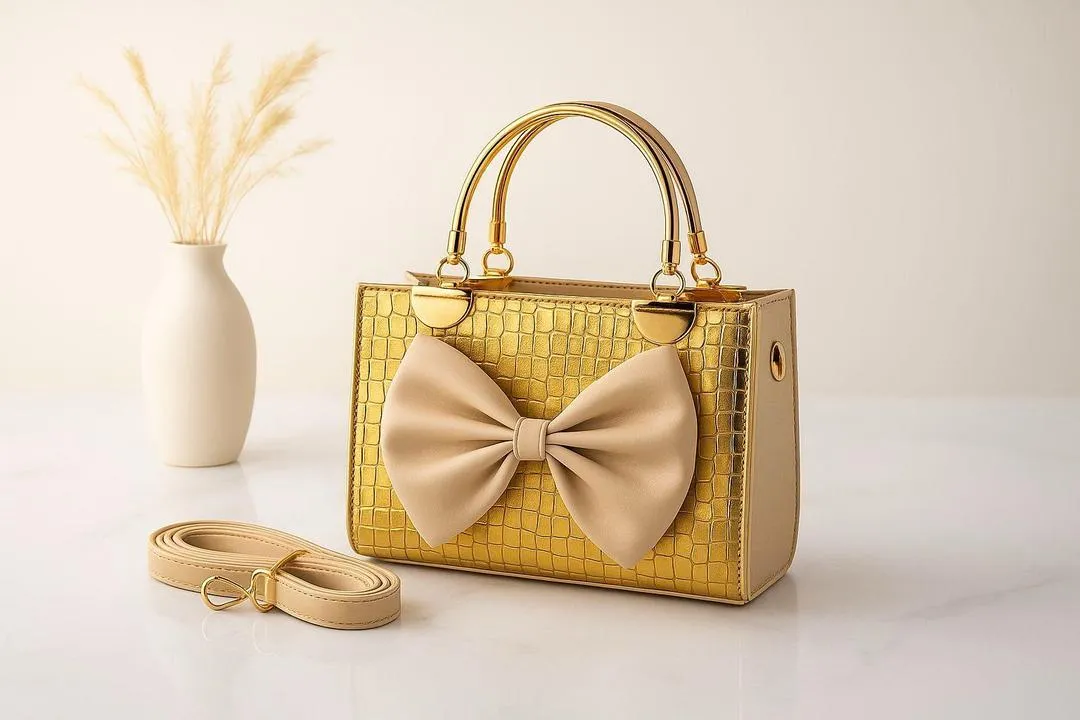 Girl's Rexine Textured Hand Bag