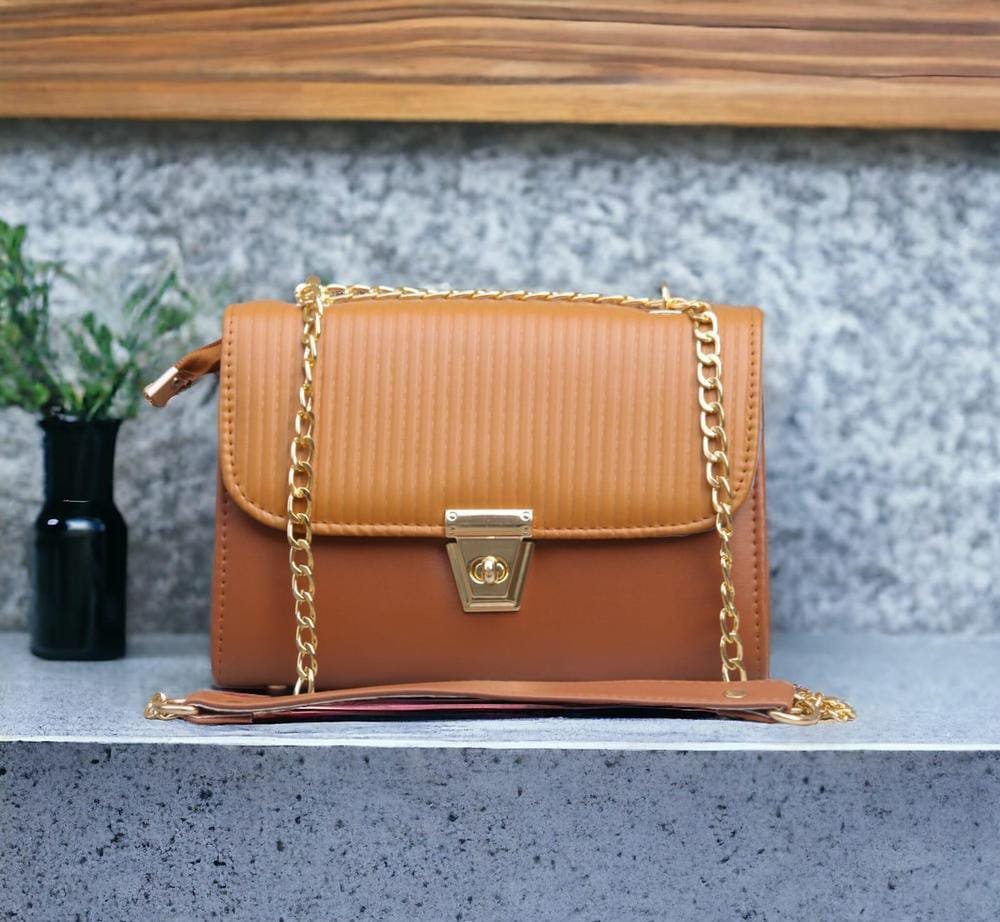 Women's PU Leather Plain Top Handle Shoulder Bag